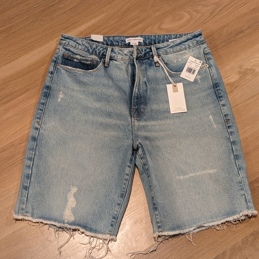 New With Tags! Good American 90’s Bermuda Shorts. Size 4/27 - fits US6 - Picture 6 of 7